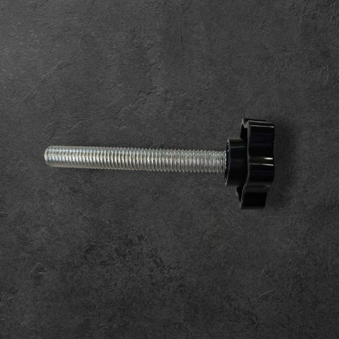 Zvezdasti ročaj z navojem M10 x 80mm črn